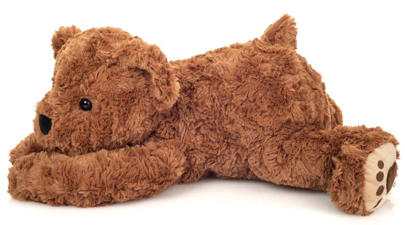 Liggande Teddybjörn, brun från Teddy Hermann säljs på Nalleriet.se