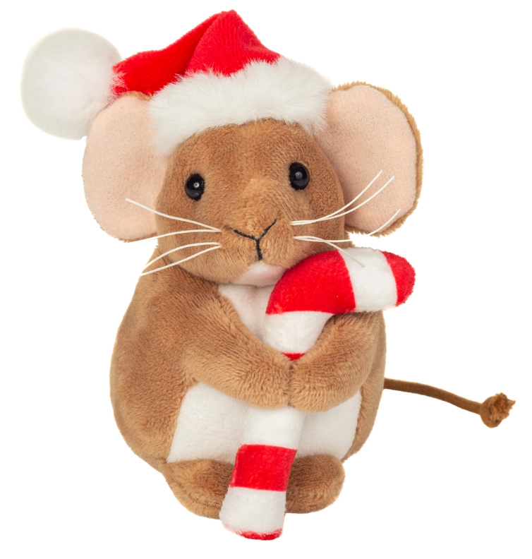 Julmus med polkakäpp från Teddy Hermann säljs på Nalleriet.se