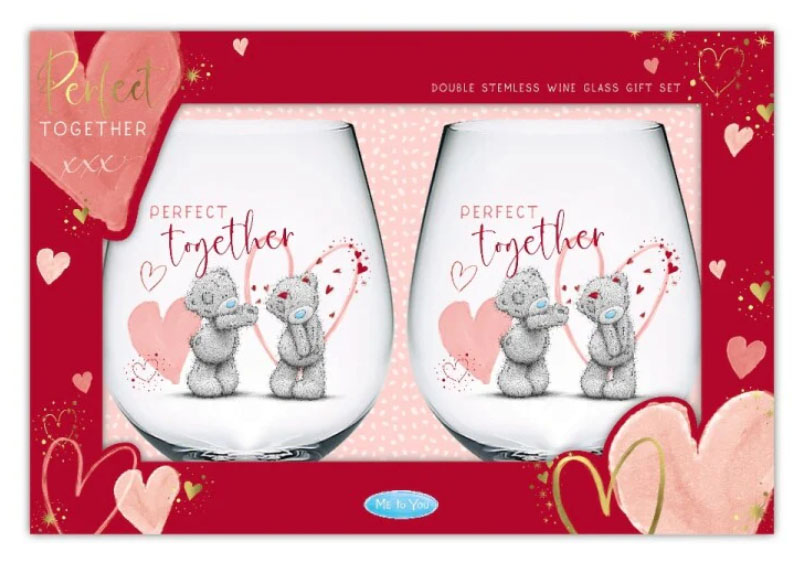 Glas Perfect Together, 2-pack från Me to you (Miranda nalle) säljs på Nalleriet.se