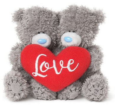 Nallepar med hjärta Love, 10cm, Me to you (Miranda nalle) säljs på Nalleriet.se
