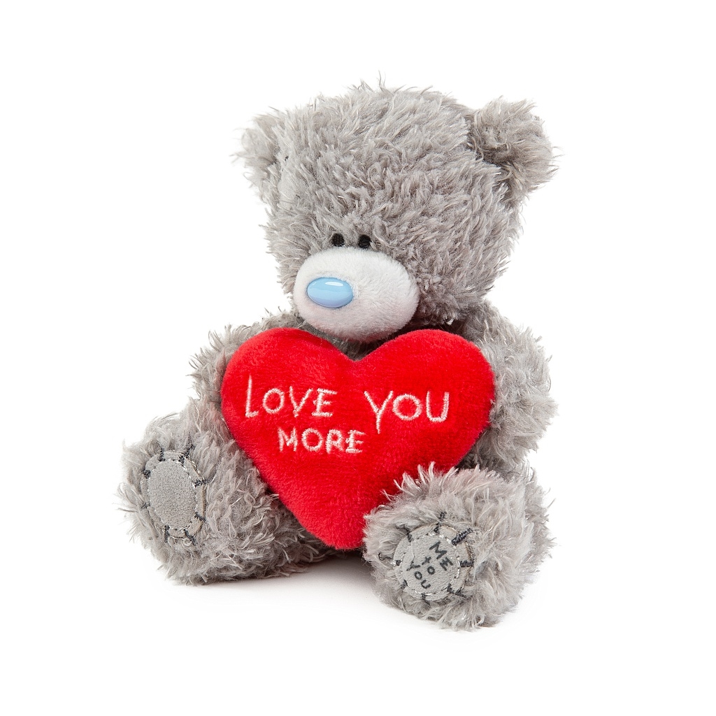 Nalle 10cm med rött hjärta Love You More, Me to you (Miranda nalle) säljs på Nalleriet.se