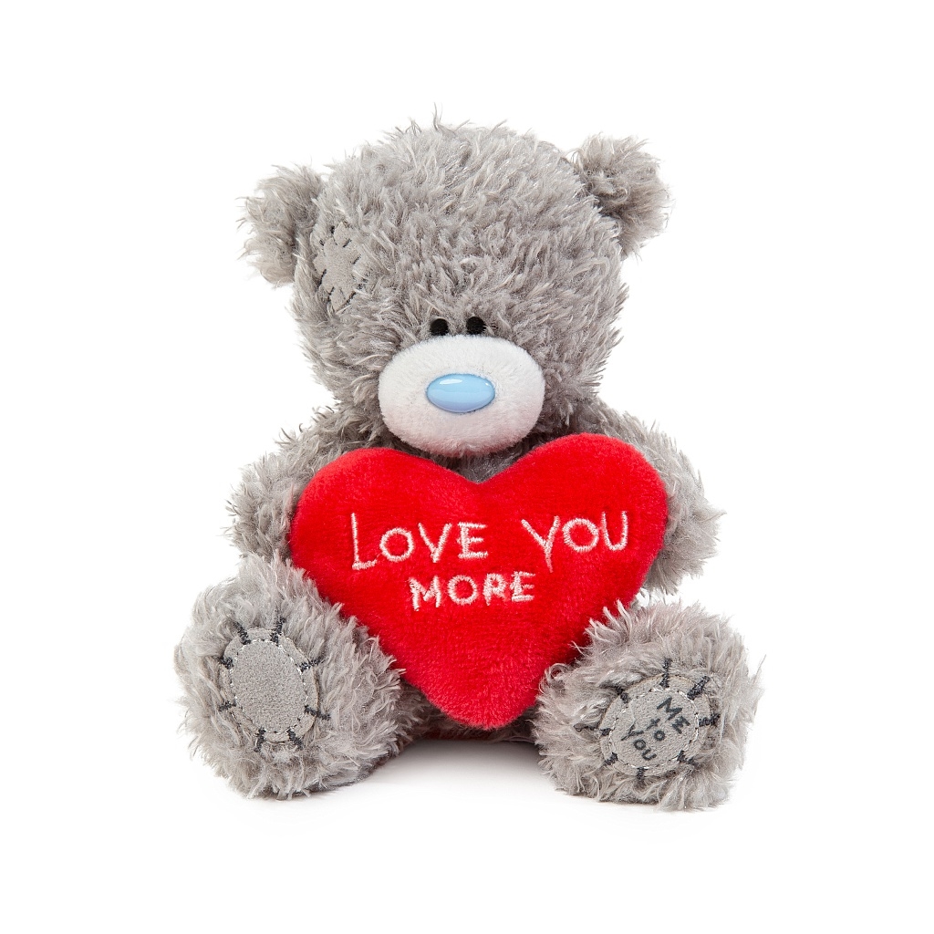 Nalle 10cm med rött hjärta Love You More, Me to you (Miranda nalle) säljs på Nalleriet.se