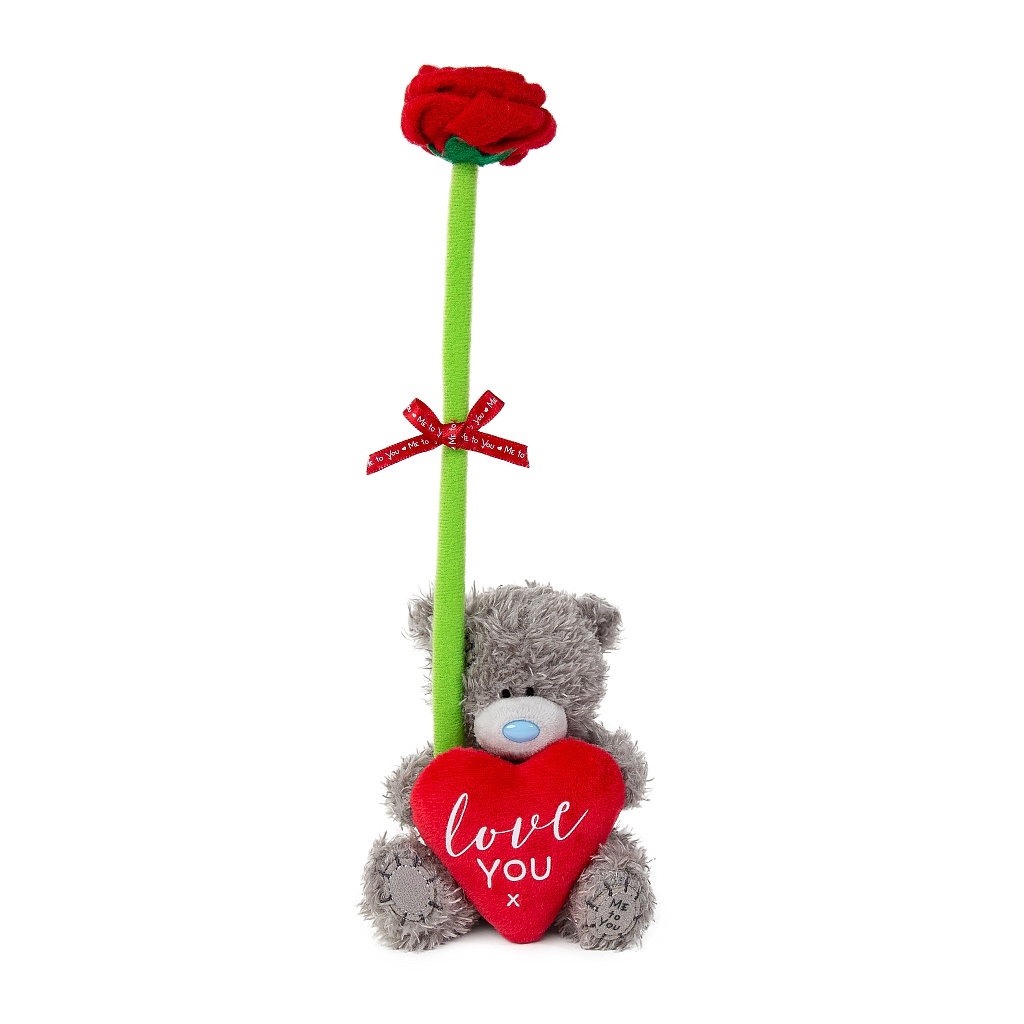 Nalle 10cm med hjärta och ros (presentask), Me to you (Miranda nalle) säljs på Nalleriet.se