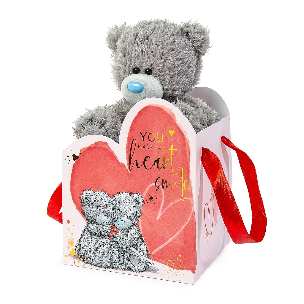Nalle i presentpåse Heart smile, 13cm från Me to you (Miranda nalle) säljs på Nalleriet.se