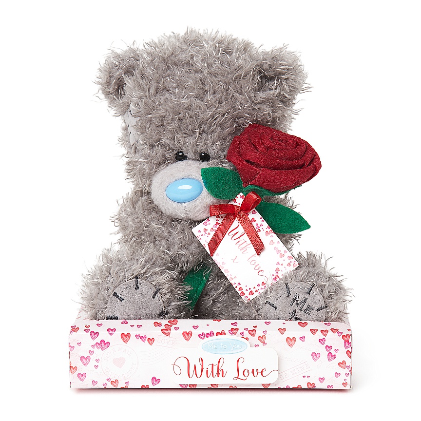 Nalle med rd ros, 15cm - Me To You