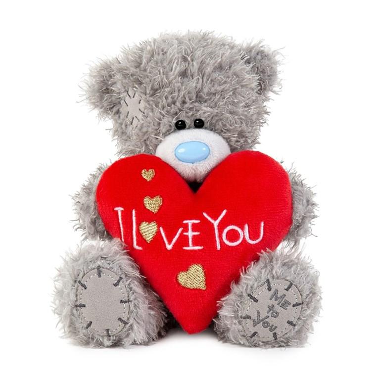 Nalle med rött hjärta I Love You, 15cm från Me to you (Miranda nalle) säljs på Nalleriet.se