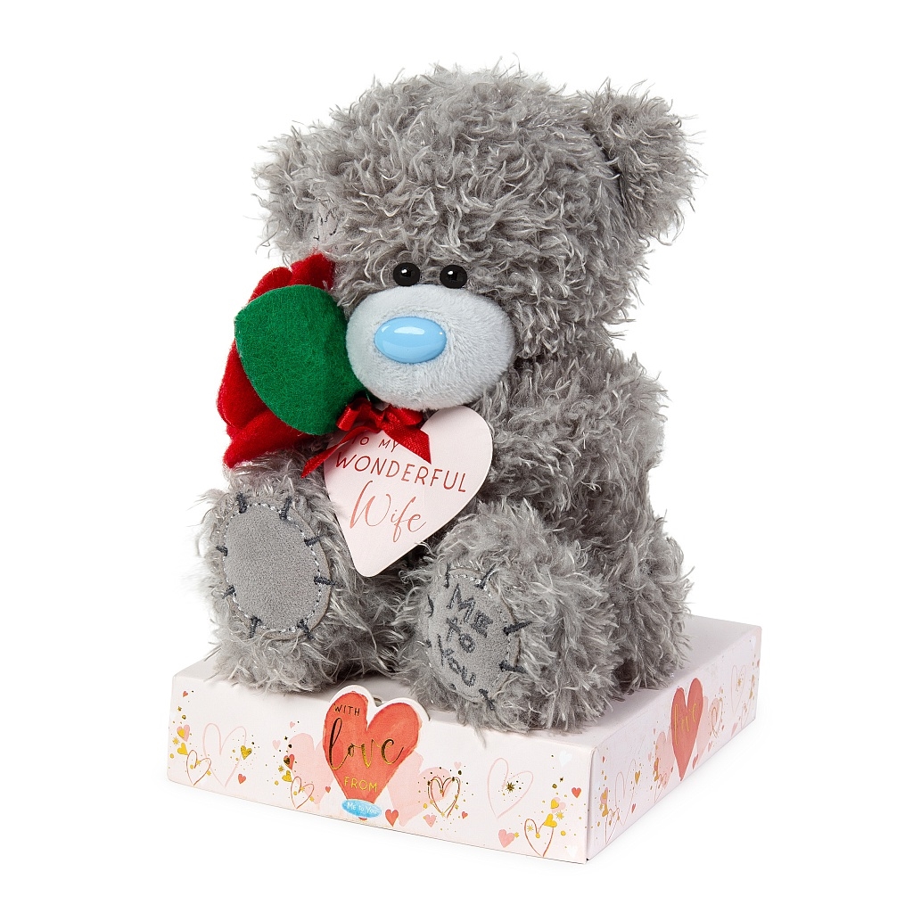 Nalle med ros Wonderful Wife ,15cm från Me to you (Miranda nalle) säljs på Nalleriet.se