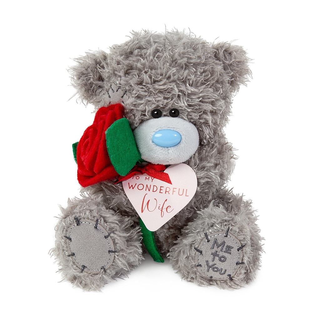 Nalle med ros Wonderful Wife ,15cm från Me to you (Miranda nalle) säljs på Nalleriet.se