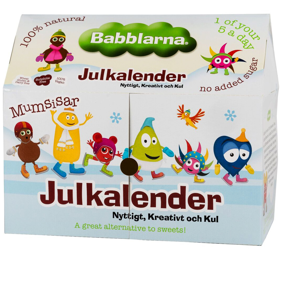 Babblarna Julkalender med torkat fruktgodis