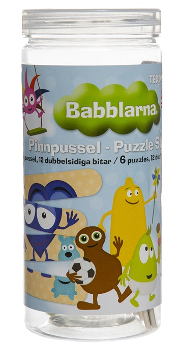 Babblarna Pinnpussel från Teddykompaniet säljs på Nalleriet.se