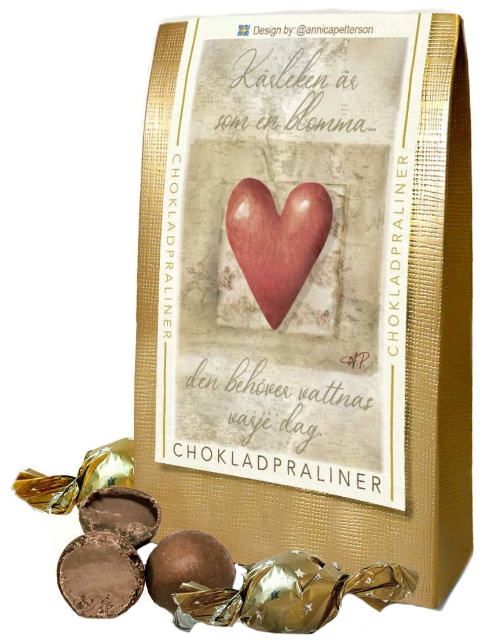 Kärleken är som en blomma - Lyxiga chokladpraliner