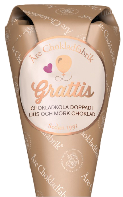 Grattis chokladstrut frn Choklad frn re Chokladfabrik