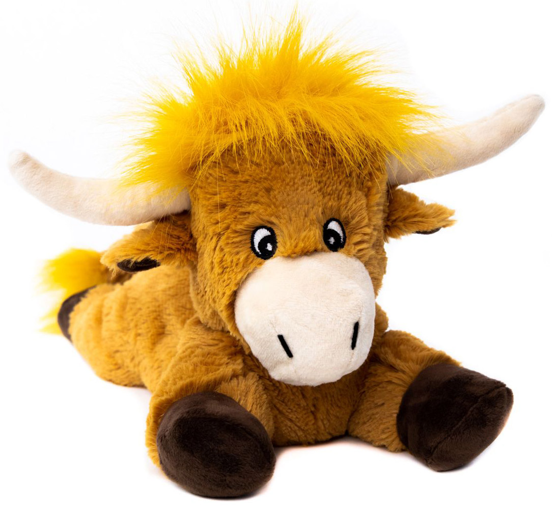 Värmenalle Kossa Highlandern Hilda från Habibi Plush (micronalle) säljs på Nalleriet.se