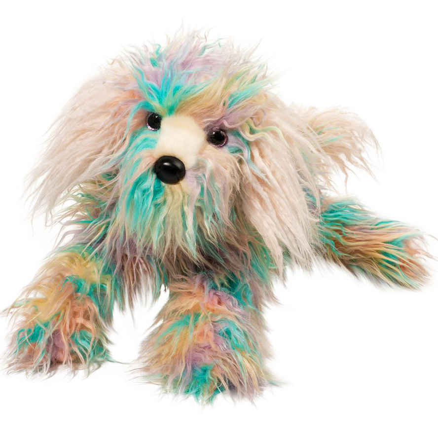 Rainbow Fuzzle Jaxton (hund) från Douglas mjukisdjur säljs på Nalleriet.se