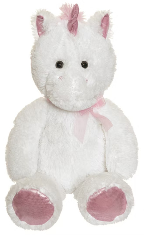 Jumbo Enhörning (vit), 60cm från Teddykompaniet