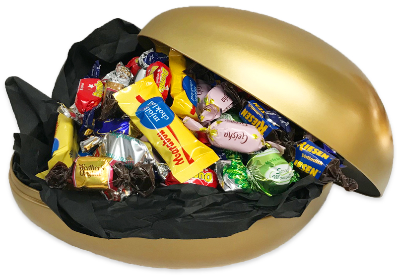 Påskägg Jumbo i guld (1,3kg)