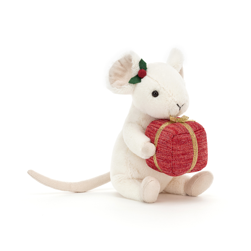 Merry Mouse med julklapp frn Jellycat