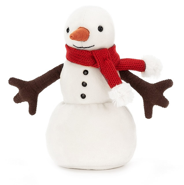 Merry Snowman (röd halsduk) från Jellycat
