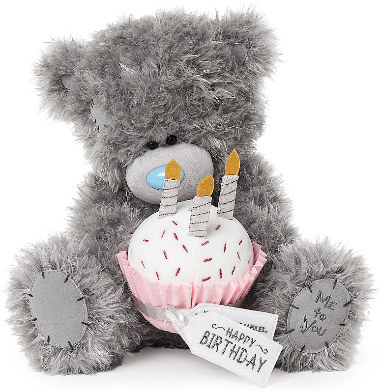 Nalle med födelsedagstårta, 30cm - Me To You