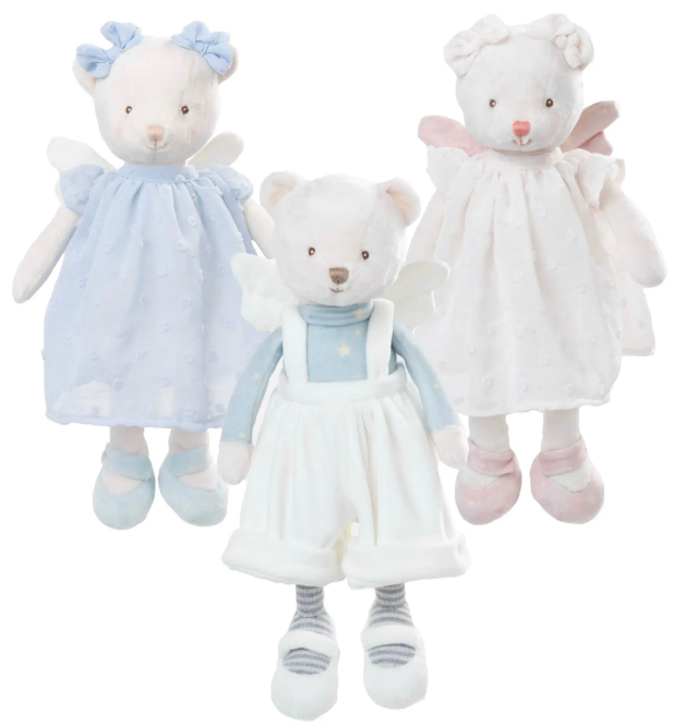 Nalleänglar Angelina & Gabriel, 25cm, från Bukowski Design säljs på Nalleriet.se