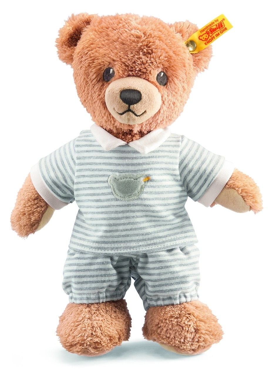 Nalle med grå pyjamas, 25cm - Steiff nalle