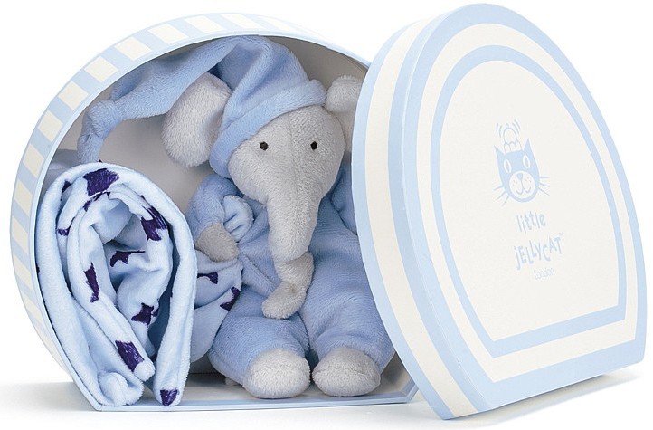 Snuttefilt Elefant i presentask - Jellycat