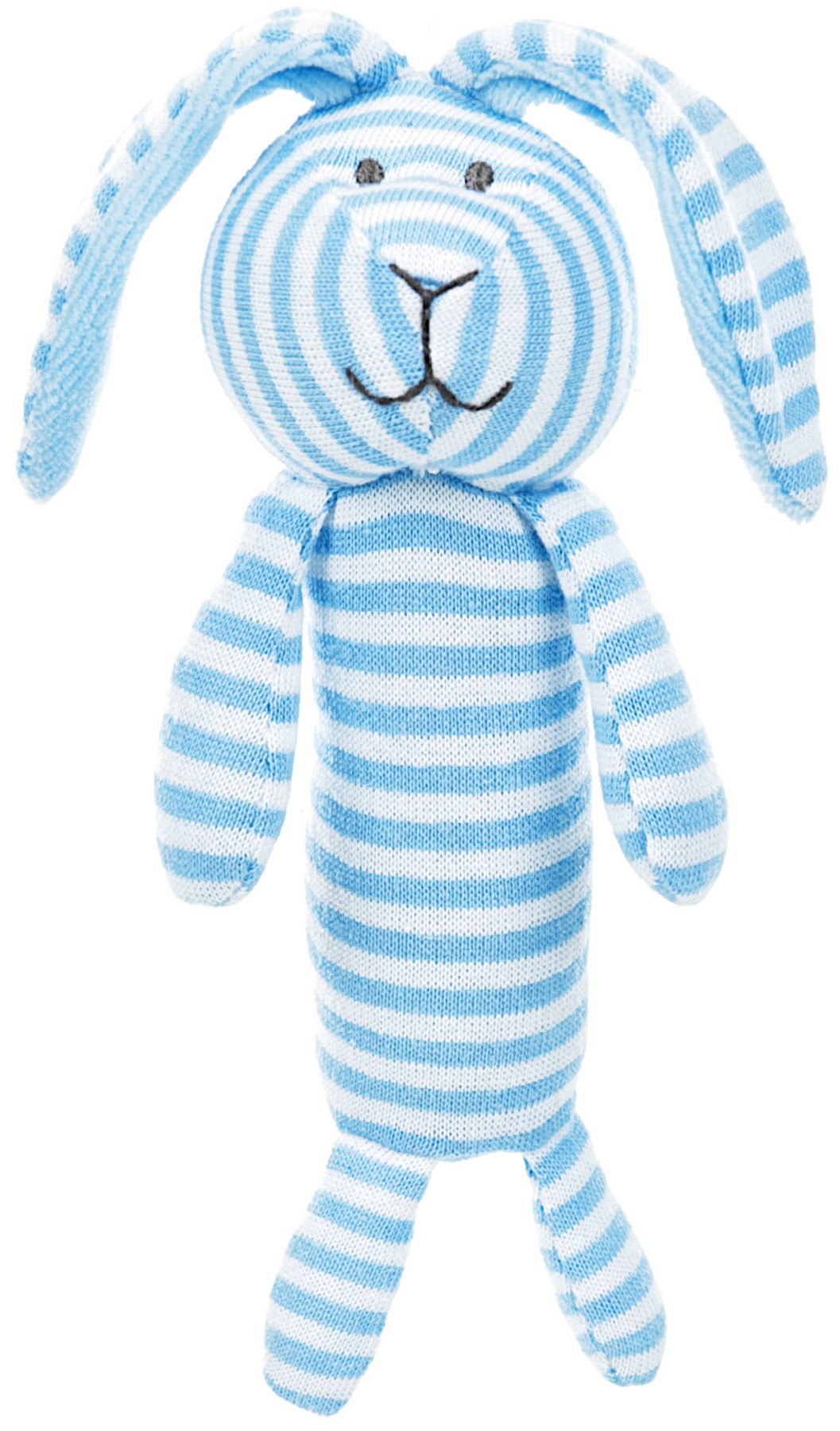 Teddykompaniet Stripes Skallra, bl, 15cm - Teddykompaniet