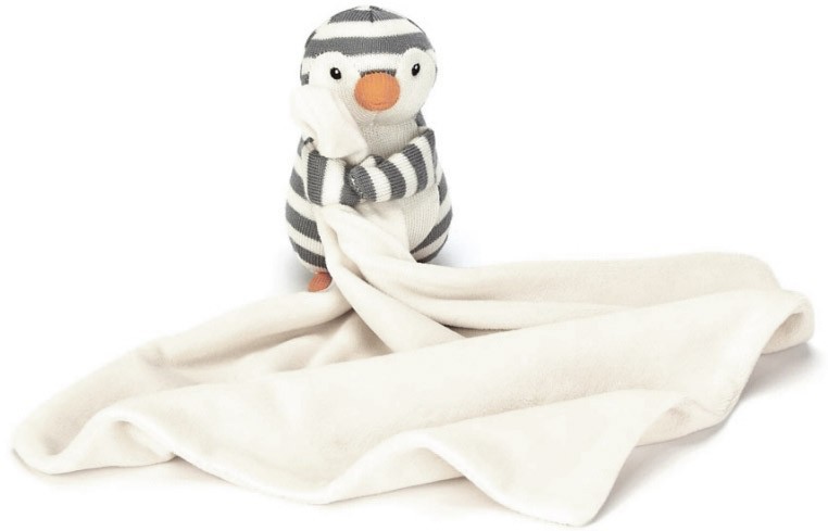 Jellycat UTGÅTT Shiver Pingvin, snuttefilt - Jellycat