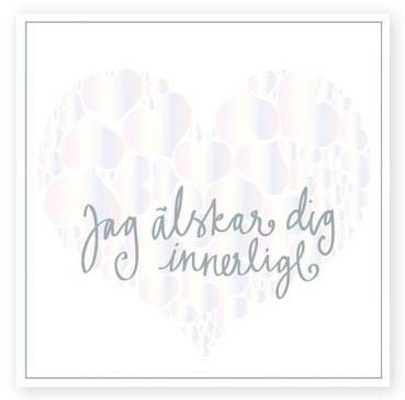 Kort Jag älskar dig innerligt