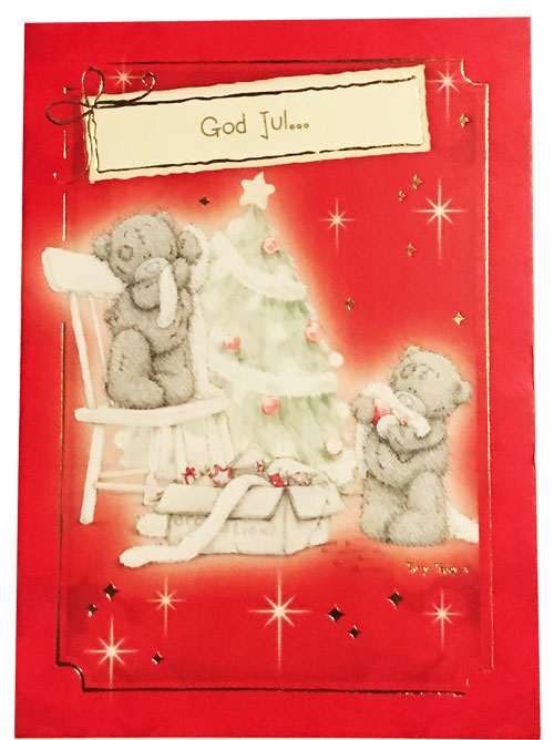 Kort, God Jul (Nallar klär granen) - Me To You
