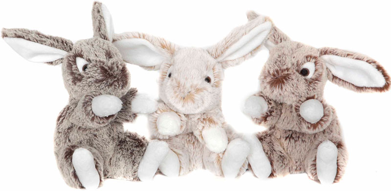 Kanin, mjukisdjur kanin, 16cm, Mörk brun - Molli Toys | Nalleriet.se