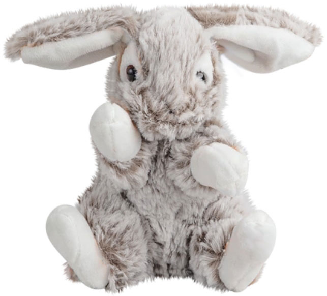 Kanin Lucy, grå/brun, 16cm, Mörk brun - Molli Toys | Nalleriet.se
