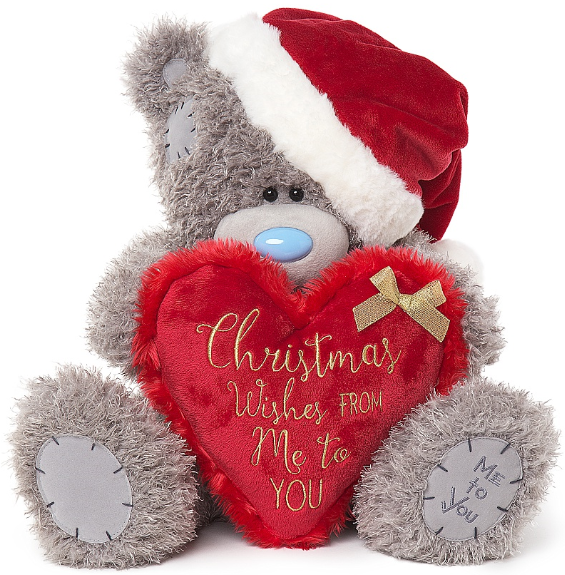 Nalle, Christmas Wishes på hjärta, 40cm, Me To You, Nalleriet.se