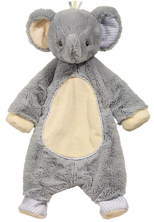 Snutteelefant med namn och datum broderat, Nalleriet.se