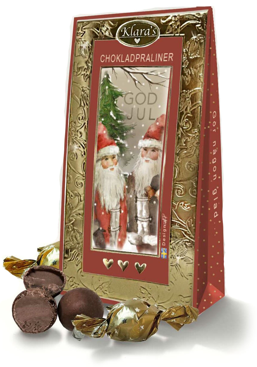 God Jul chokladpraliner Jultomtar - Klaras Goda Presenter