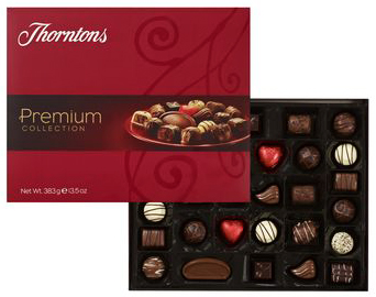 Lyxig chokladask med choklad