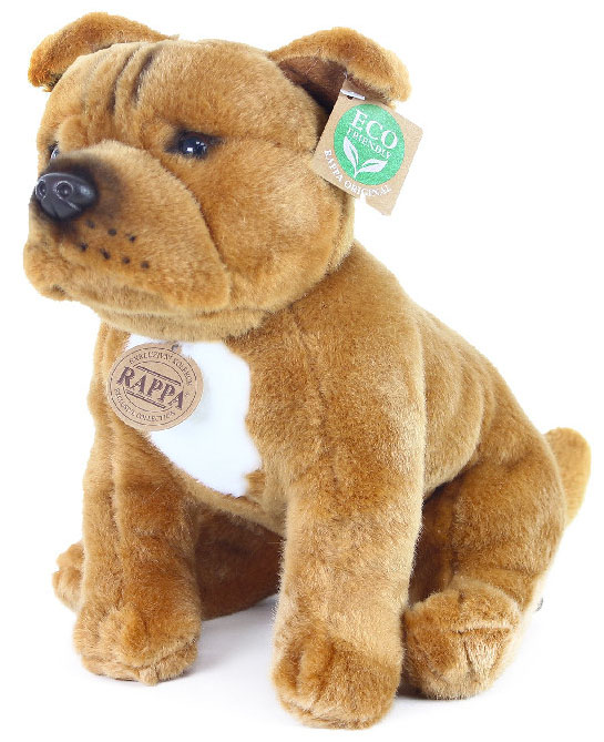 Staffordshire Bull Terrier (rd) frn Rappa Toys sljs p Nalleriet.se