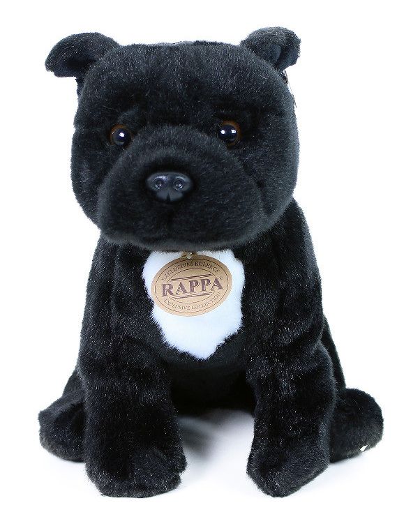 Staffordshire Bull Terrier (svart) frn Rappa Toys sljs p Nalleriet.se