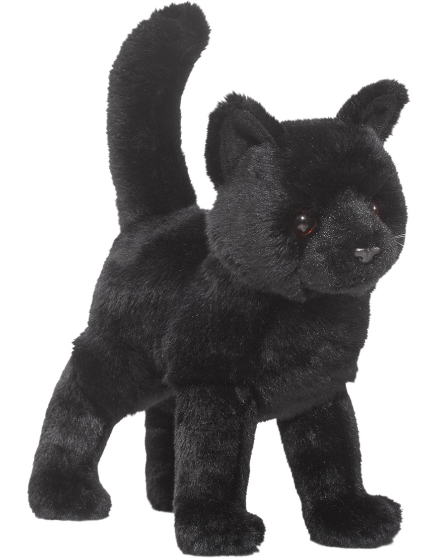 Svart huskatt, 25cm från Douglas Mjukisdjur säljs på Nalleriet.se