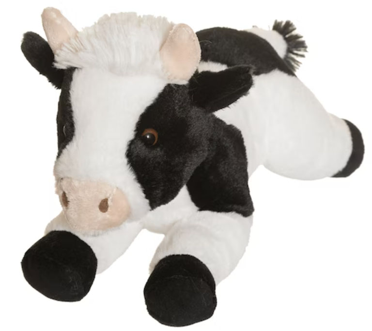 Teddy Farm Kossa (liggande), från Teddykompaniet säljs på nalleriet.se